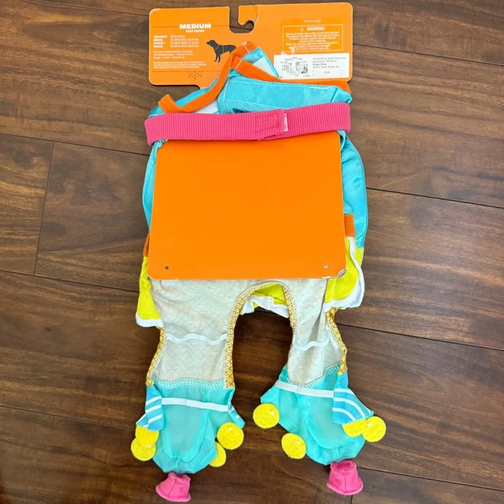 Hyde and Eek Boutique Retro Skater Dog Costume Sz M 80s Roller Skates Boombox